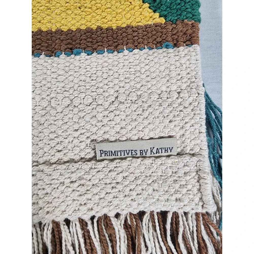 Primitives By Kathy Romance Wall Hanging Geometric Textured‎ Eclectic Fringe Art